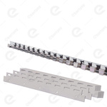 Zestaw wieszak 1681 mm x 1 szt. + płytki 400 mm x 5 szt. nierdzewna INOX (1.4016 / AISI 430) do kurtyn paskowych zakładka 73 mm