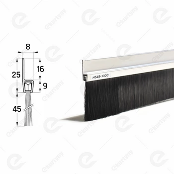 Uszczelka szczotkowa aluminiowa USZ/ALU-H5-45-1000 mm