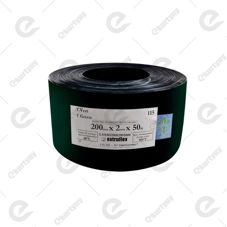 Rolka folii zielona przezroczysta do kurtyn PCV (EXTRUFLEX) Ref.115 200x2 (0°C) - 50 m