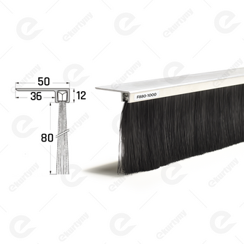 Uszczelka szczotkowa kątowa aluminiowa USZ/ALU-F8-80 -1000 mm