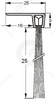 Uszczelka szczotkowa kątowa aluminiowa USZ/ALU-F5-25 -1000 mm