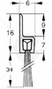 Uszczelka szczotkowa aluminiowa USZ/ALU-H3-34 -1000 mm