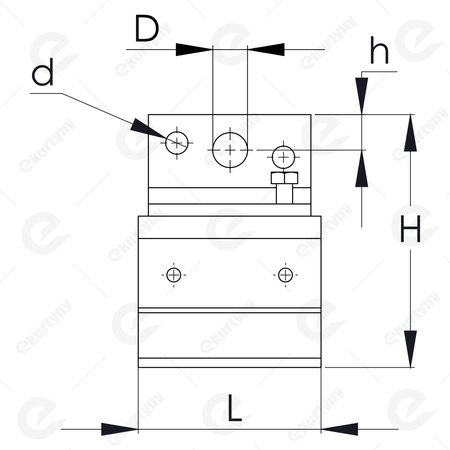 Uchwyt ścienny do szyny 48,50x43,50 mm typ 24.B01 ocynk NIKO