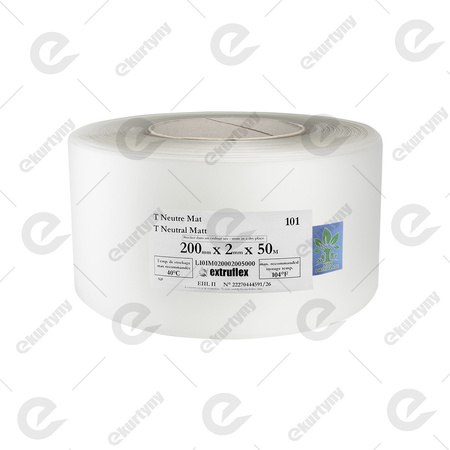 Rolka folii matowa półprzezroczysta do kurtyn PCV (EXTRUFLEX) Ref.101 200x2 (0°C) - 50 m