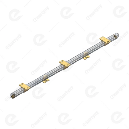 Zestaw przesuwny Niko 60 kg, element przesuwny 1mb, szyna 2mb (30x28mm typ 21.001 ocynk NIKO) montaż sufitowy