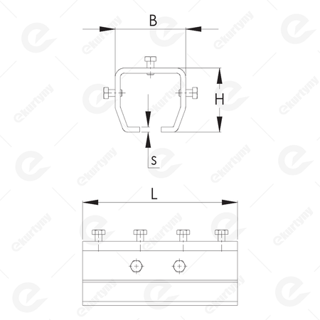 Łącznik (mufa) do szyny 40x35mm Typ 23.B49 ocynk NIKO