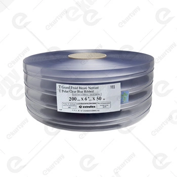 Rolka folii polar żebrowana do kurtyn PCV (EXTRUFLEX) Ref.111R 200x2 (-25°C) - 50 m