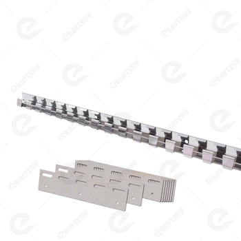 Zestaw wieszak 984 mm x 1 szt. + płytki 200 mm x 6 szt. nierdzewna INOX (1.4016 / AISI 430) do kurtyn paskowych zakładka 36 mm