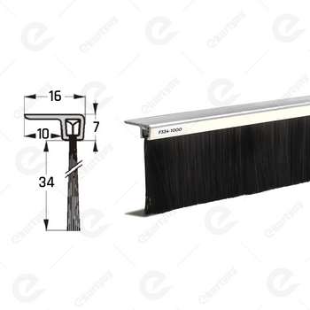 Uszczelka szczotkowa kątowa aluminiowa USZ/ALU-F3-34 -1000 mm