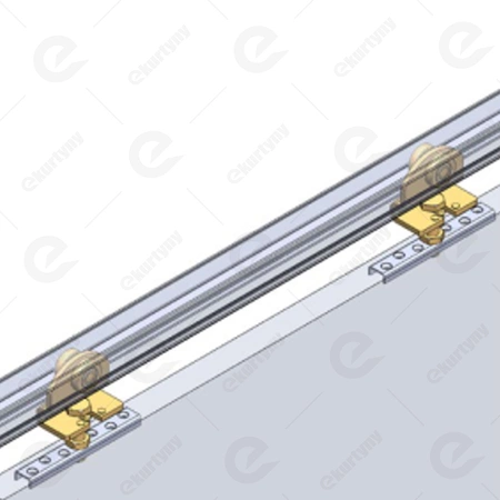 Wózek 2-kołowy do szyny 40x35mm typ 23.R90 ocynk NIKO