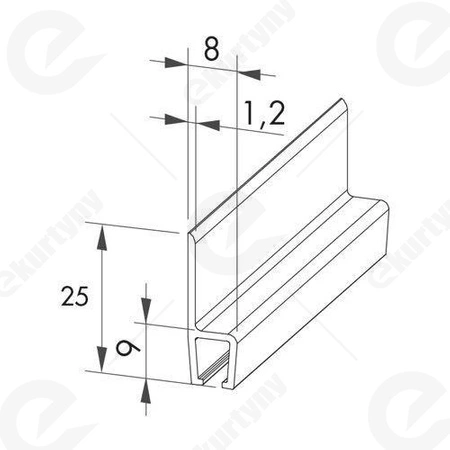 Uszczelka szczotkowa aluminiowa USZ/ALU-H5-35-1000 mm
