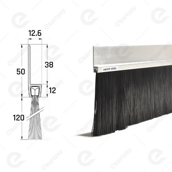 Uszczelka szczotkowa aluminiowa USZ/ALU-H8-120 -1000 mm