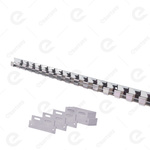 Zestaw wieszak 984 mm x 1 szt. + płytki 100 mm x 12 szt. nierdzewna INOX (1.4016 / AISI 430) do kurtyn paskowych zakładka 18 mm