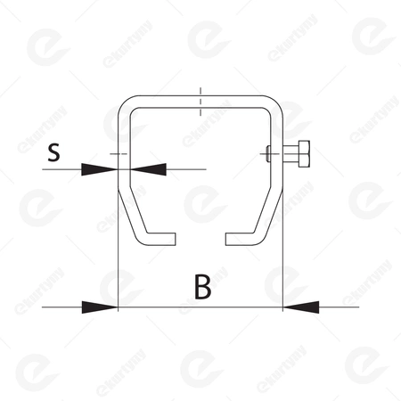 Uchwyt do szyny 48,50x43,50 mm Typ 24.B00 ocynk NIKO