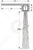 Uszczelka szczotkowa kątowa aluminiowa  USZ/ALU-F8-120 -1000 mm