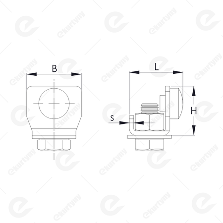 Stoper końcowy do szyny 30x28mm typ 21.X04 ocynk NIKO