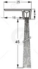 Uszczelka szczotkowa kątowa aluminiowa USZ/ALU-F5-45 -1000 mm