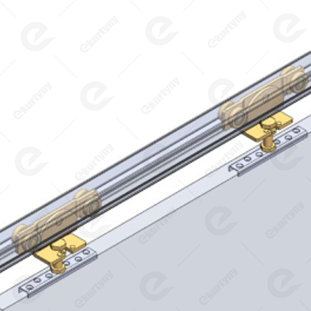 Wózek 4-kołowy do szyny 80x75mm typ 26.R91 ocynk NIKO