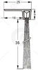 Uszczelka szczotkowa kątowa aluminiowa USZ/ALU-F5-35 -1000 mm