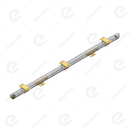 Zestaw przesuwny Niko 100 kg, element przesuwny 1mb, szyna 2mb (30x28mm typ 21.001 ocynk NIKO) montaż sufitowy