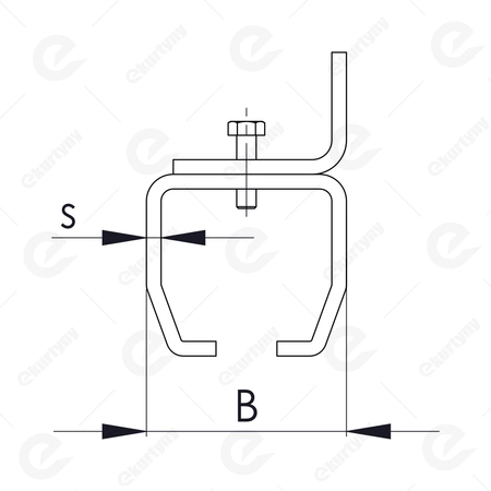 Uchwyt ścienny do szyny 40x35mm typ 23.B01 ocynk NIKO