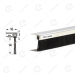 Uszczelka szczotkowa kątowa aluminiowa USZ/ALU-F3-14 -1000 mm