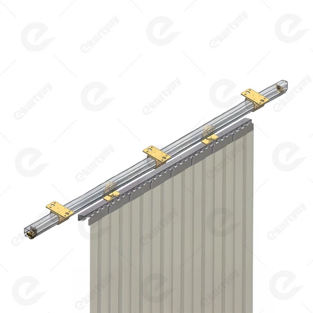Zestaw przesuwny Niko 60 kg, element przesuwny 1mb, szyna 2mb (30x28mm typ 21.001 ocynk NIKO) montaż sufitowy