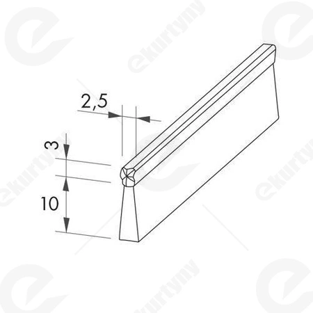 Uszczelka szczotkowa kątowa aluminiowa USZ/ALU-F2-10 -1000 mm