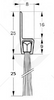 Uszczelka szczotkowa aluminiowa USZ/ALU-H5-25 -1000 mm