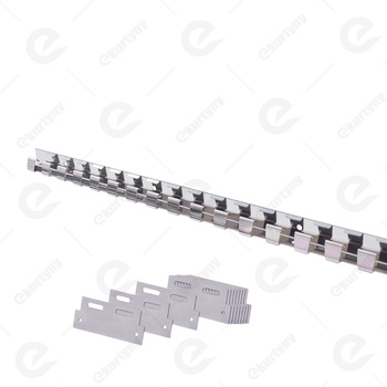 Zestaw wieszak 1476 mm x 1 szt. + płytki 100 mm x 18 szt. nierdzewna INOX (1.4016 / AISI 430) do kurtyn paskowych zakładka 18 mm