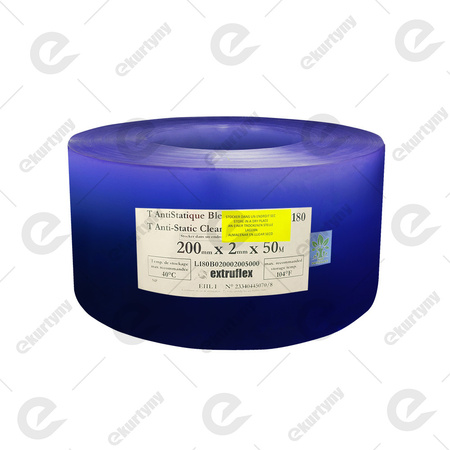 Rolka folii antystatyczna do kurtyn PCV (EXTRUFLEX) Ref.180 200x2 (0°C) - 50 m