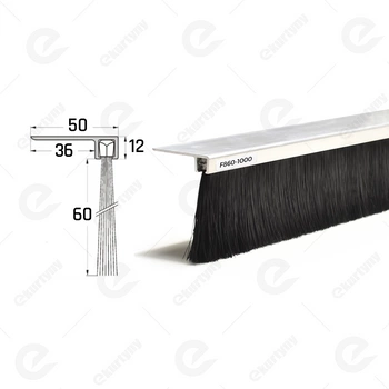 Uszczelka szczotkowa kątowa aluminiowa USZ/ALU-F8-60 -1000 mm