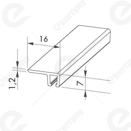 Uszczelka szczotkowa kątowa aluminiowa USZ/ALU-F3-14 -1000 mm