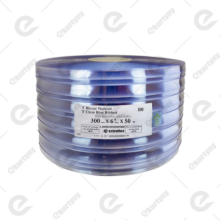Rolka folii żebrowana do kurtyn PCV (EXTRUFLEX) Ref.100R 300x2 (0°C) - 50 m