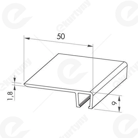 Uszczelka szczotkowa kątowa aluminiowa USZ/ALU-F8-150 -1000 mm