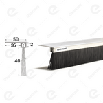 Uszczelka szczotkowa kątowa aluminiowa USZ/ALU-F8-40 -1000 mm