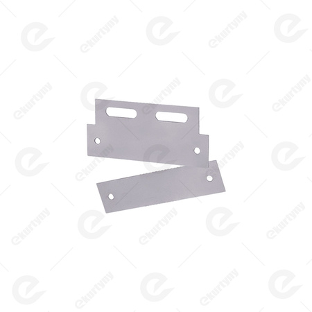 Płytka montażowa nierdzewna INOX (1.4016 / AISI 430) do kurtyn paskowych - 100 mm