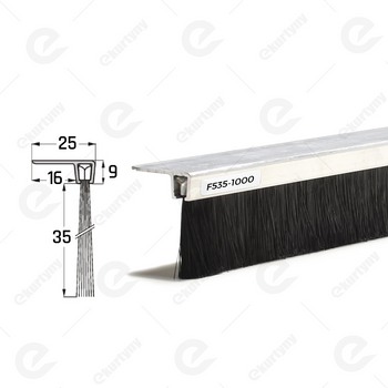 Uszczelka szczotkowa kątowa aluminiowa USZ/ALU-F5-35 -1000 mm