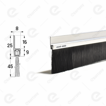 Uszczelka szczotkowa aluminiowa USZ/ALU-H5-45-1000 mm