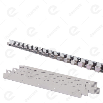 Zestaw wieszak 1476 mm x 1 szt. + płytki 400 mm x 5 szt. nierdzewna INOX (1.4016 / AISI 430) do kurtyn paskowych zakładka 73 mm