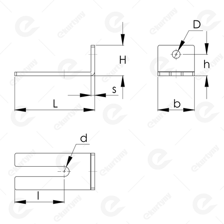 Uchwyt ścienny regulowany do szyny 30x28 typ 21.B65 ocynk NIKO