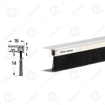 Uszczelka szczotkowa kątowa aluminiowa USZ/ALU-F3-14 -1000 mm