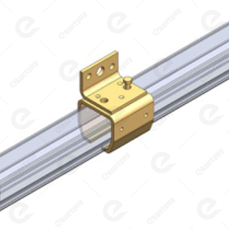 Zestaw przesuwny Niko 100 kg, element przesuwny 1mb, szyna 2mb (30x28mm typ 21.001 ocynk NIKO) montaż ścienny