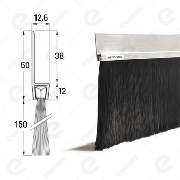 Uszczelka szczotkowa aluminiowa USZ/ALU-H8-150 -1000 mm