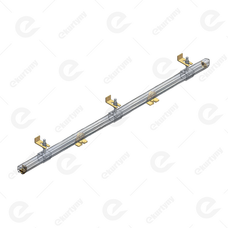 Zestaw przesuwny Niko 60 kg, element przesuwny 1mb, szyna 2mb (30x28mm typ 21.001 ocynk NIKO) montaż ścienny odsunięty