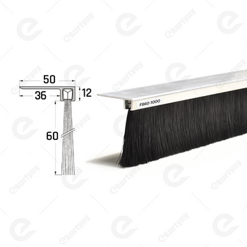 Uszczelka szczotkowa kątowa aluminiowa USZ/ALU-F8-60 -1000 mm