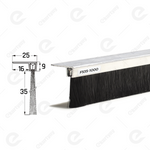 Uszczelka szczotkowa kątowa aluminiowa USZ/ALU-F5-35 -1000 mm