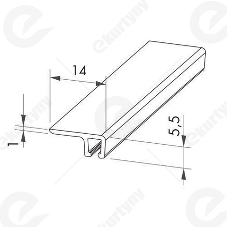 Uszczelka szczotkowa kątowa aluminiowa USZ/ALU-F2-10 -1000 mm