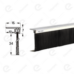 Uszczelka szczotkowa kątowa aluminiowa USZ/ALU-F3-34 -1000 mm