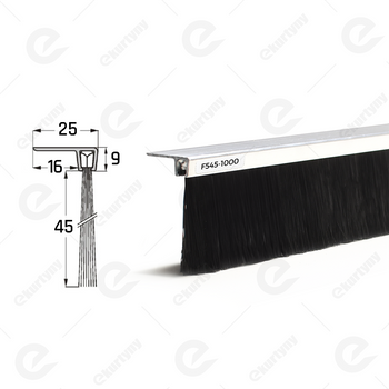 Uszczelka szczotkowa kątowa aluminiowa USZ/ALU-F5-45 -1000 mm